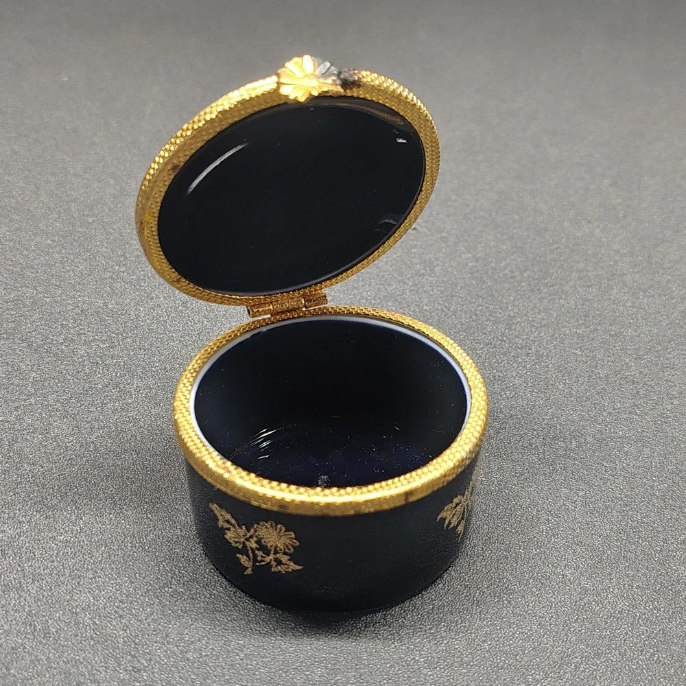 22k gold limoges trinket box